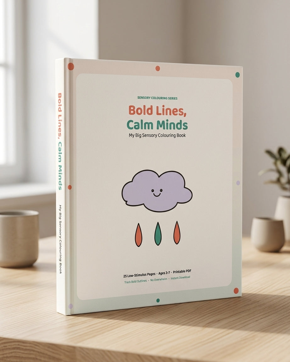 Bold Lines, Calm Minds: My Big Sensory Colouring Book (Printable PDF Guide)